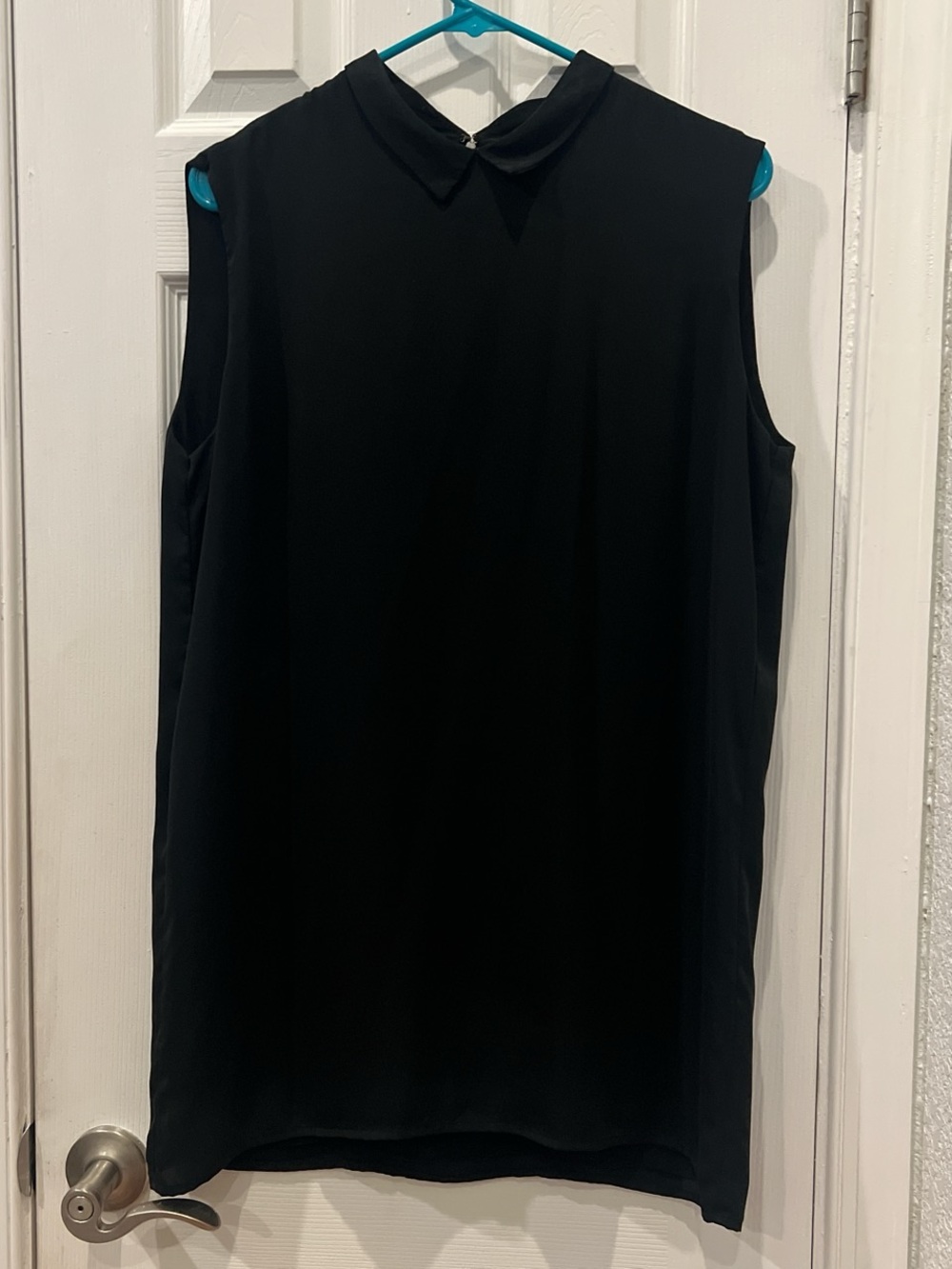Mango Sleeveless Black Deess with Notch Neck